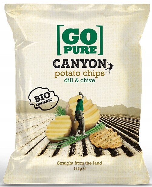 4x Go Pure Chipsy s koprem a pažitkou Bez Lepku Bio 125 g