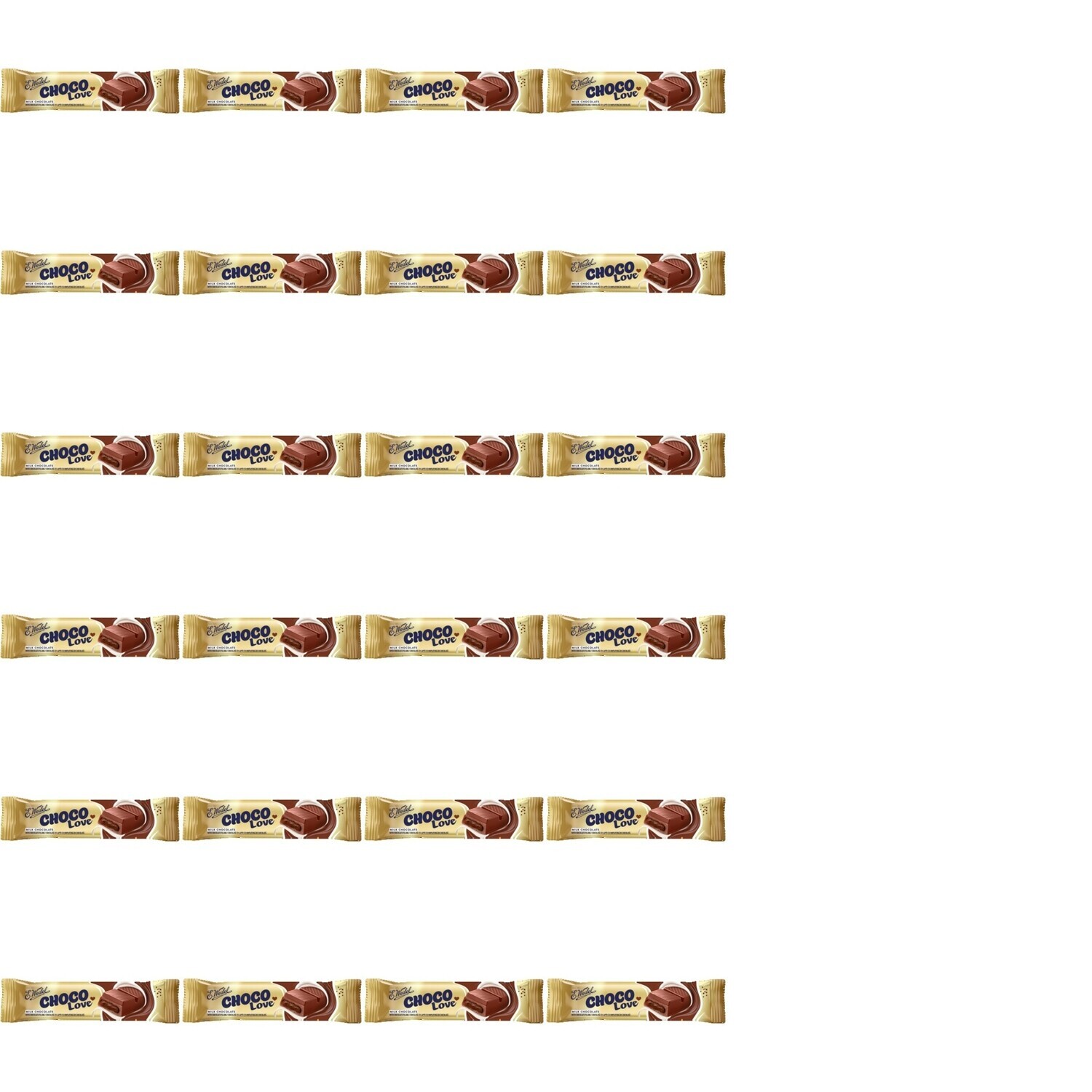 24 x 45 g E.wedel tyčinka choco love v mléčné čokoládě Karton