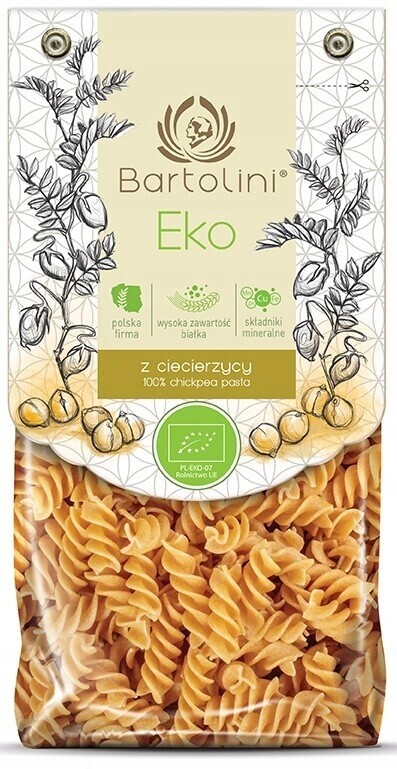 5 x Bartolini Těstoviny (z Cizrny) Fusilli Bio 250 g Bartolini