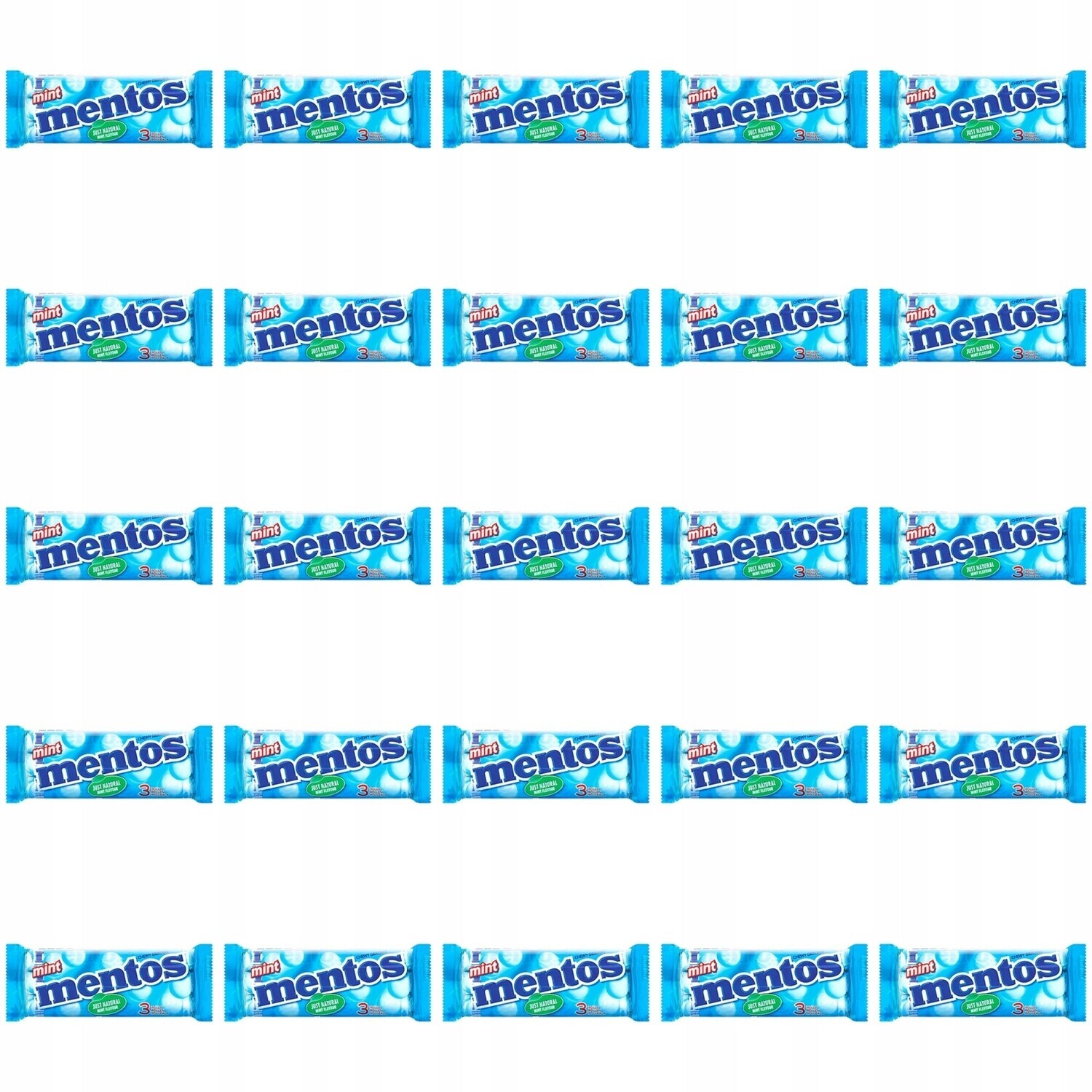 25 x 114 g Mentos mint žvýkací bonbóny 3pack Karton