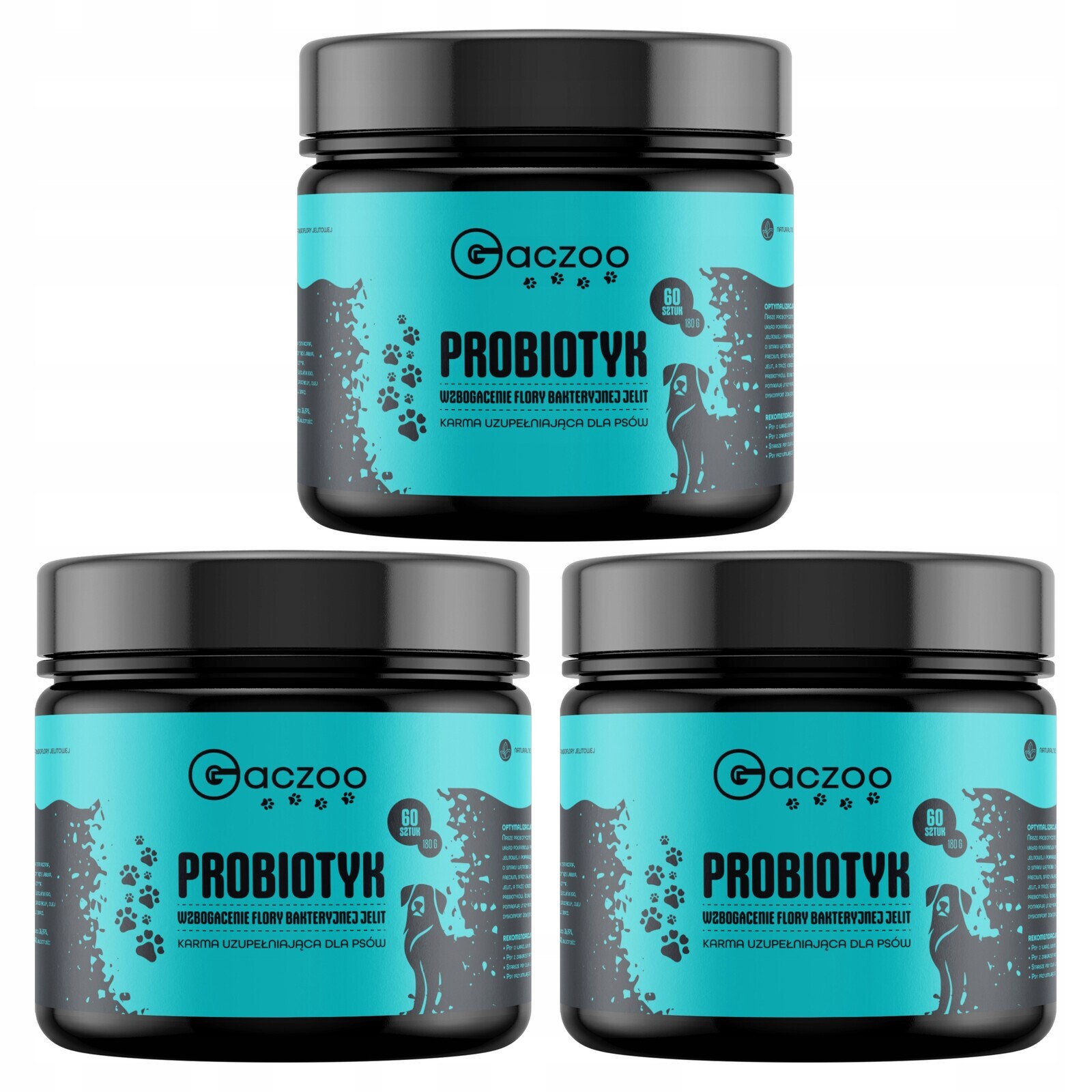 Doplněk probiotik pro psa Gaczoo 180 ks 3 x 180 g zdravá lahůdka