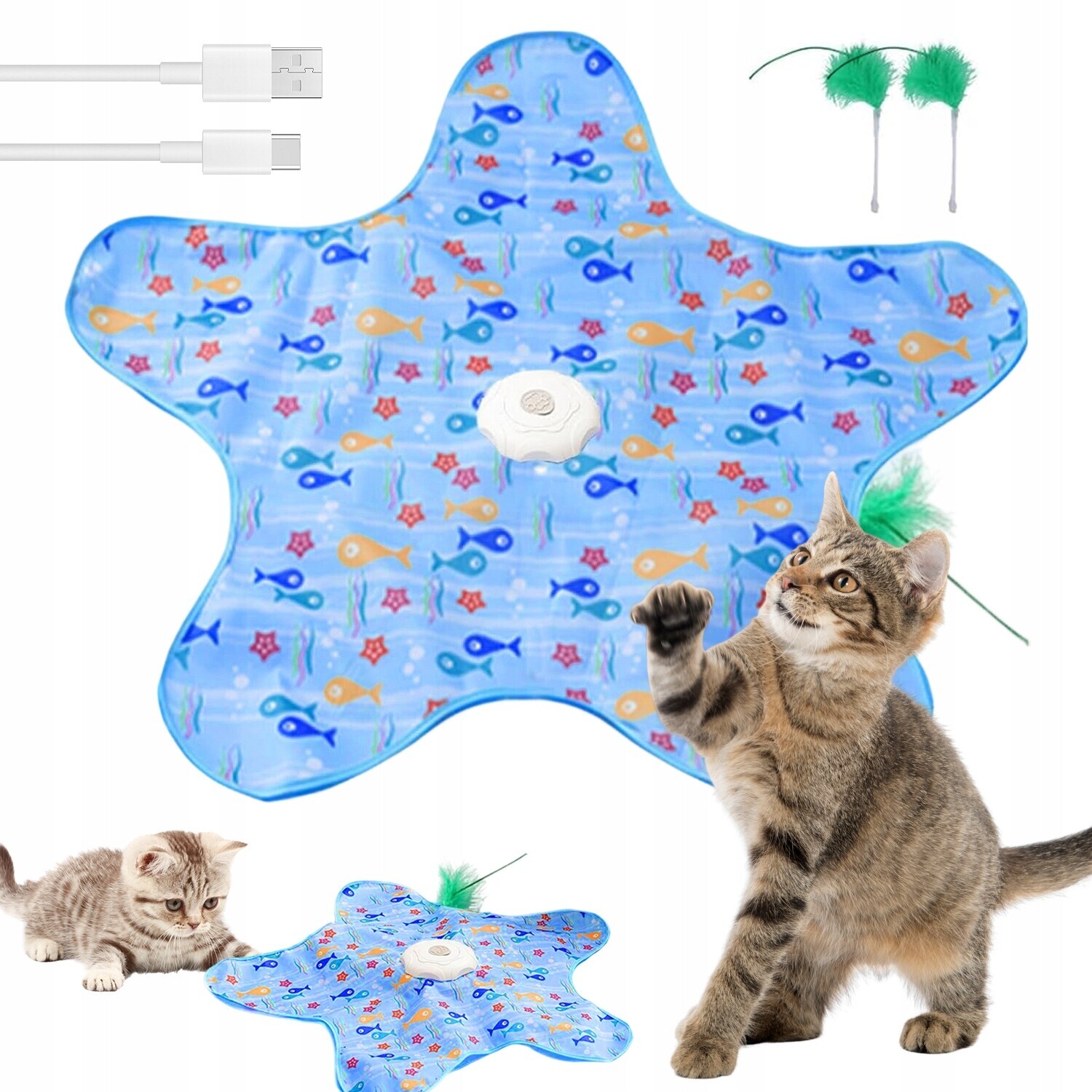 Hračky Pro Kočky Interaktivní Automatická Podložka Pro Samostatnou Hru