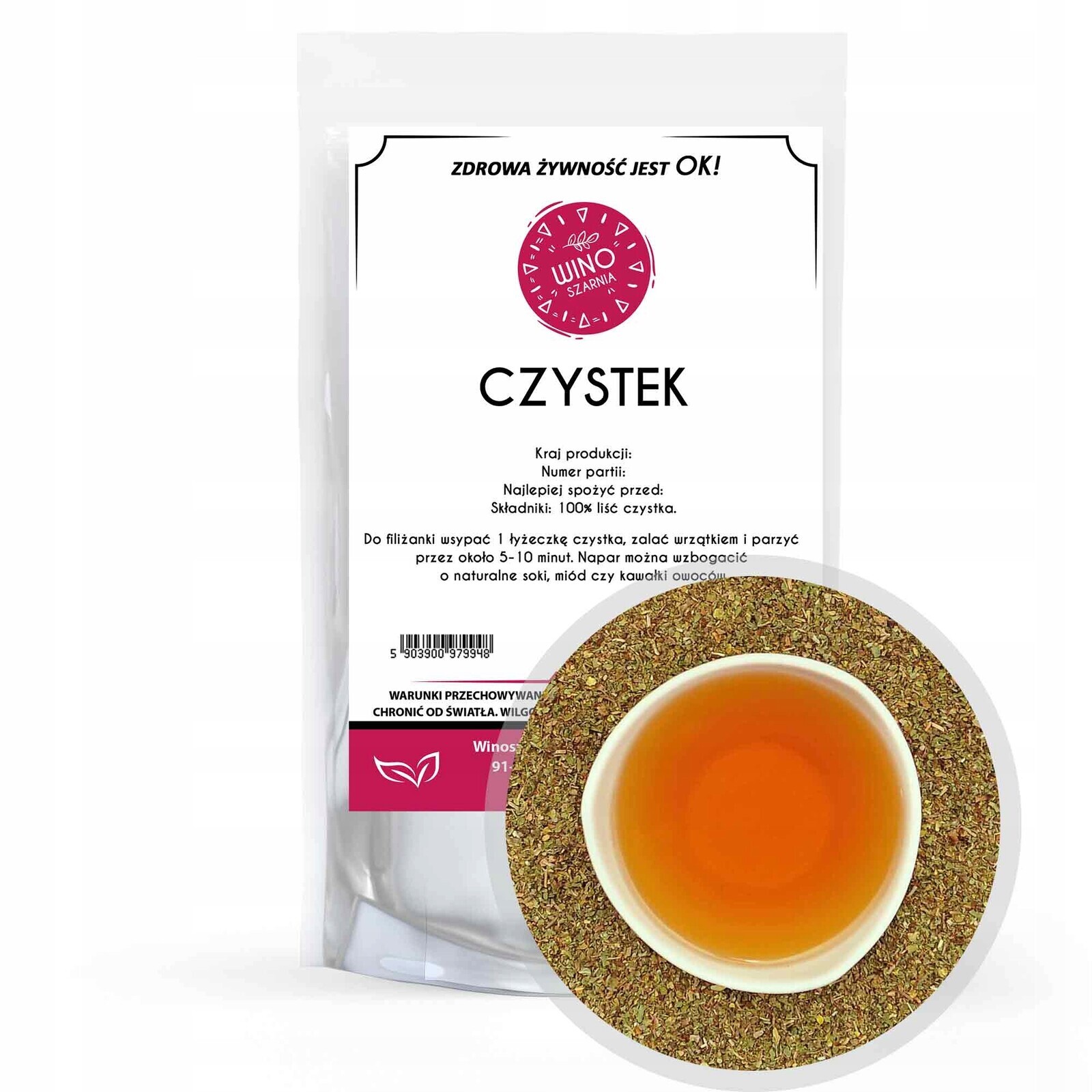 Winoszarnia čistka sušená Čaj bylinný 500 g