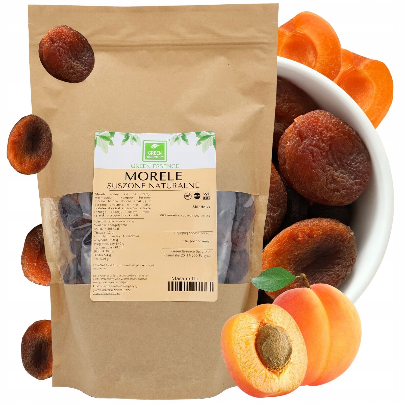 Sušené meruňky 1 kg Bez Gmo Nesířené meruňka Tmavě Sladké přírodní