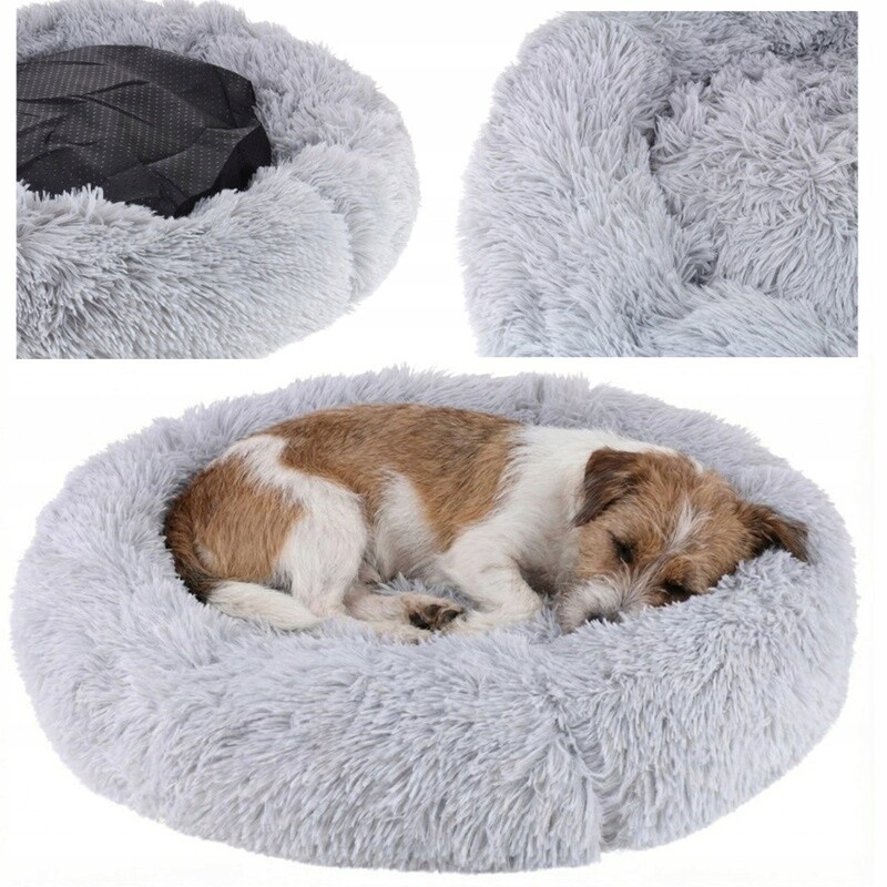 Pelíšek pro psa kočku Potah Shaggy Měkký Polštář 60 cm