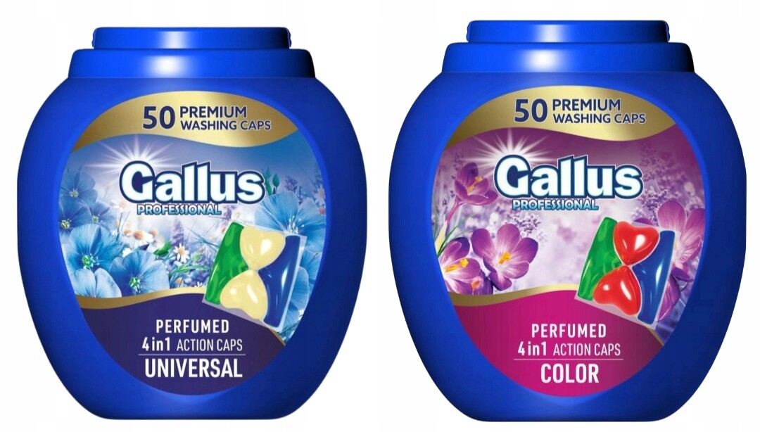 Gallus parfémované kapsle na praní 4v1 barva univerzální 2x50ks