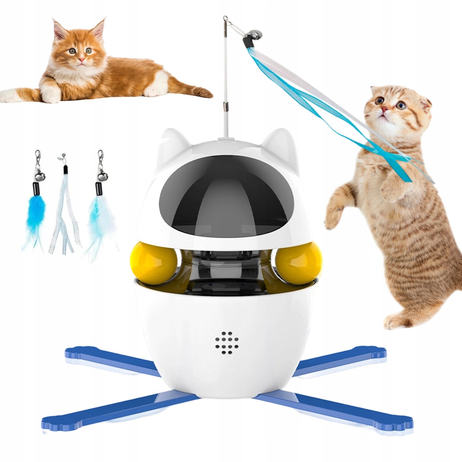 Elektrická Laserová Hračka Pro Kočky 2 Nastavitelné Úhly Laseru 1200MAH 5V