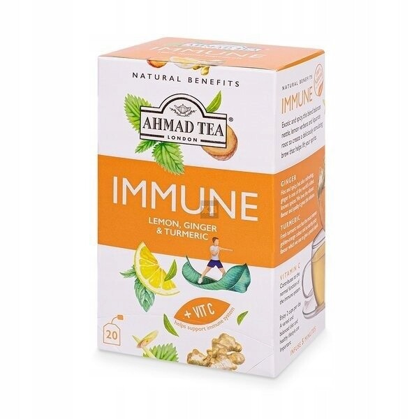 Ahmad Immune Lemon Ginger & Turmeric čaj 20 sáčků