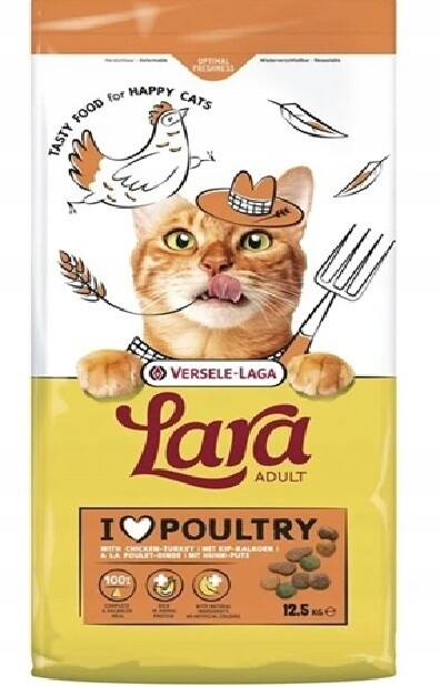 Versele-laga Lara Adult Turkey and Chicken krmivo pro kočky 12,5 kg