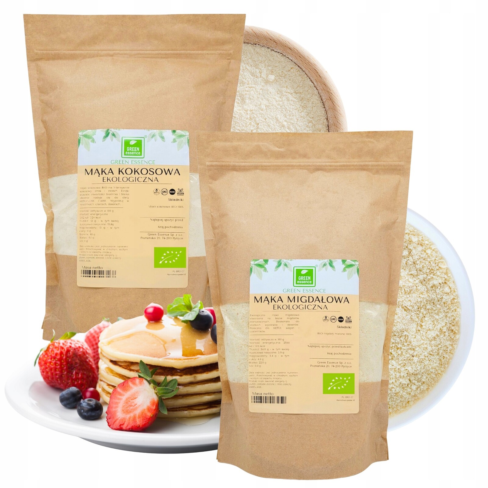 Keto Mouka Kokosová Mandlová Ekologická Kvalita Bio 2 kg Mleté Mandle