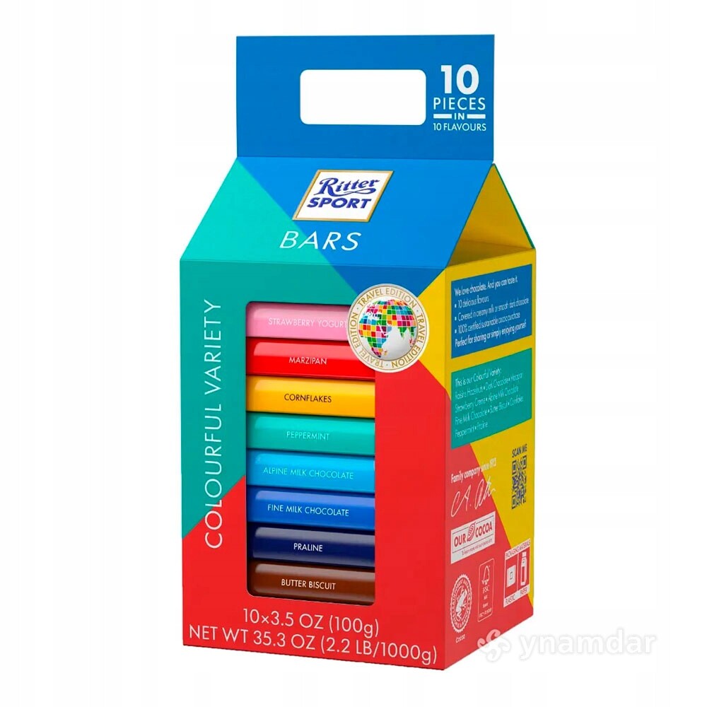 Ritter Sport Bars Čokoláda 10 Ks 1KG