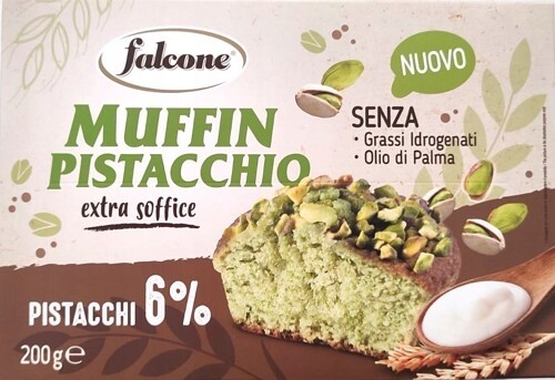 4x Pistáciové muffiny Muffin Pistacchio 200 g Falcone
