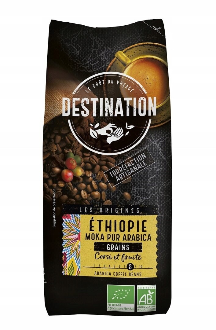 Káva Zrnková Arabica 100 % Etiopia Fair For Life Bio 500 g Destination