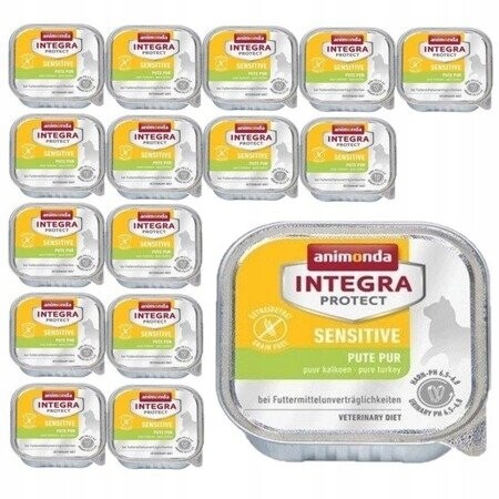 Animonda Integra Protect Sensitive krůta mokré krmivo pro kočky 16x100 g