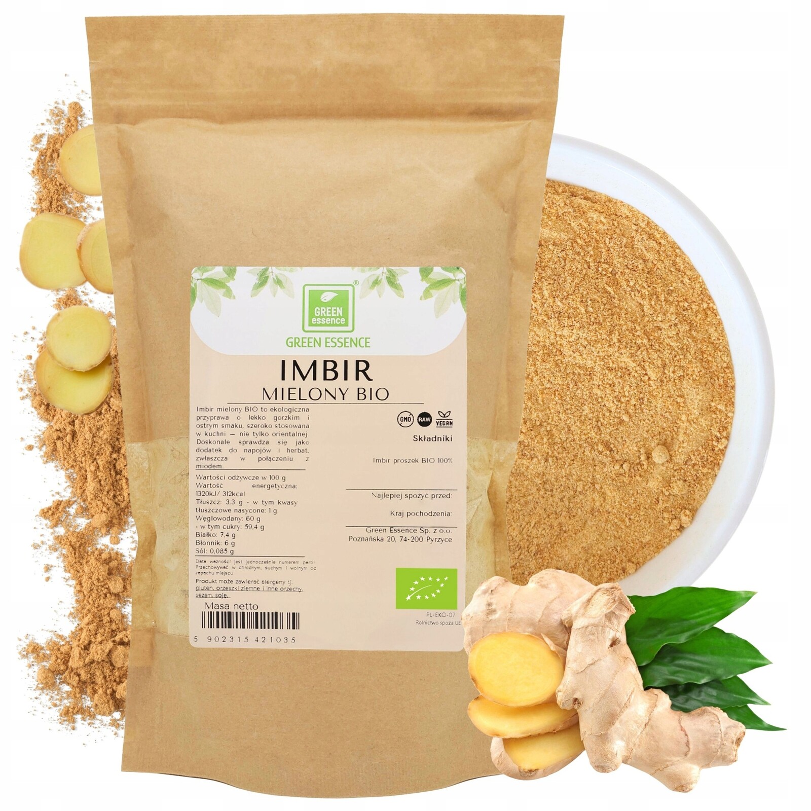 Zázvor Bio 1 kg přírodní aromatický bez přísad 1000 g