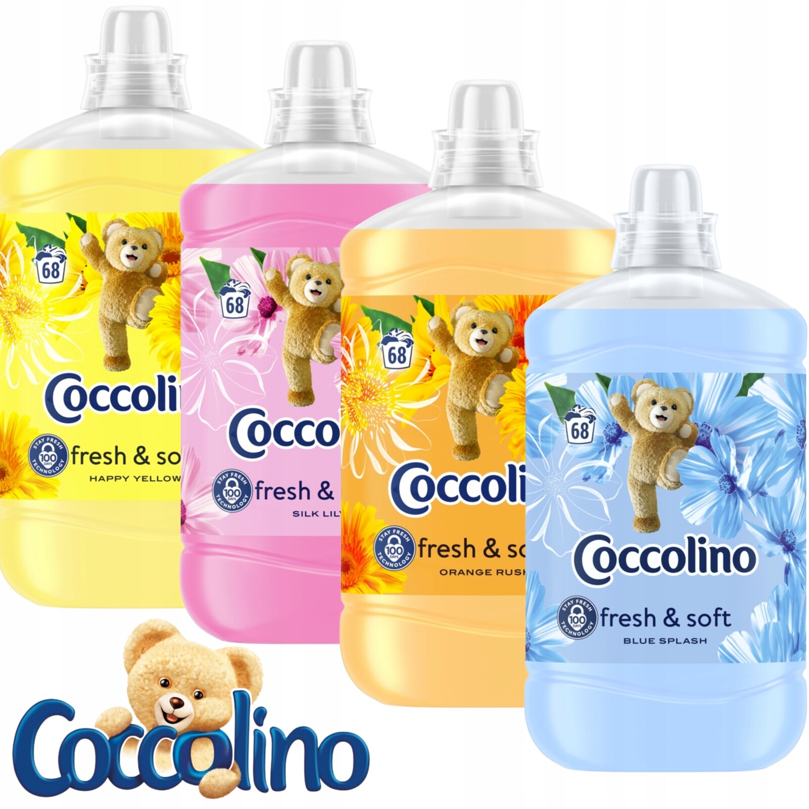 Coccolino Tekutá aviváž MIX 4 x 1,7 l 272 praní