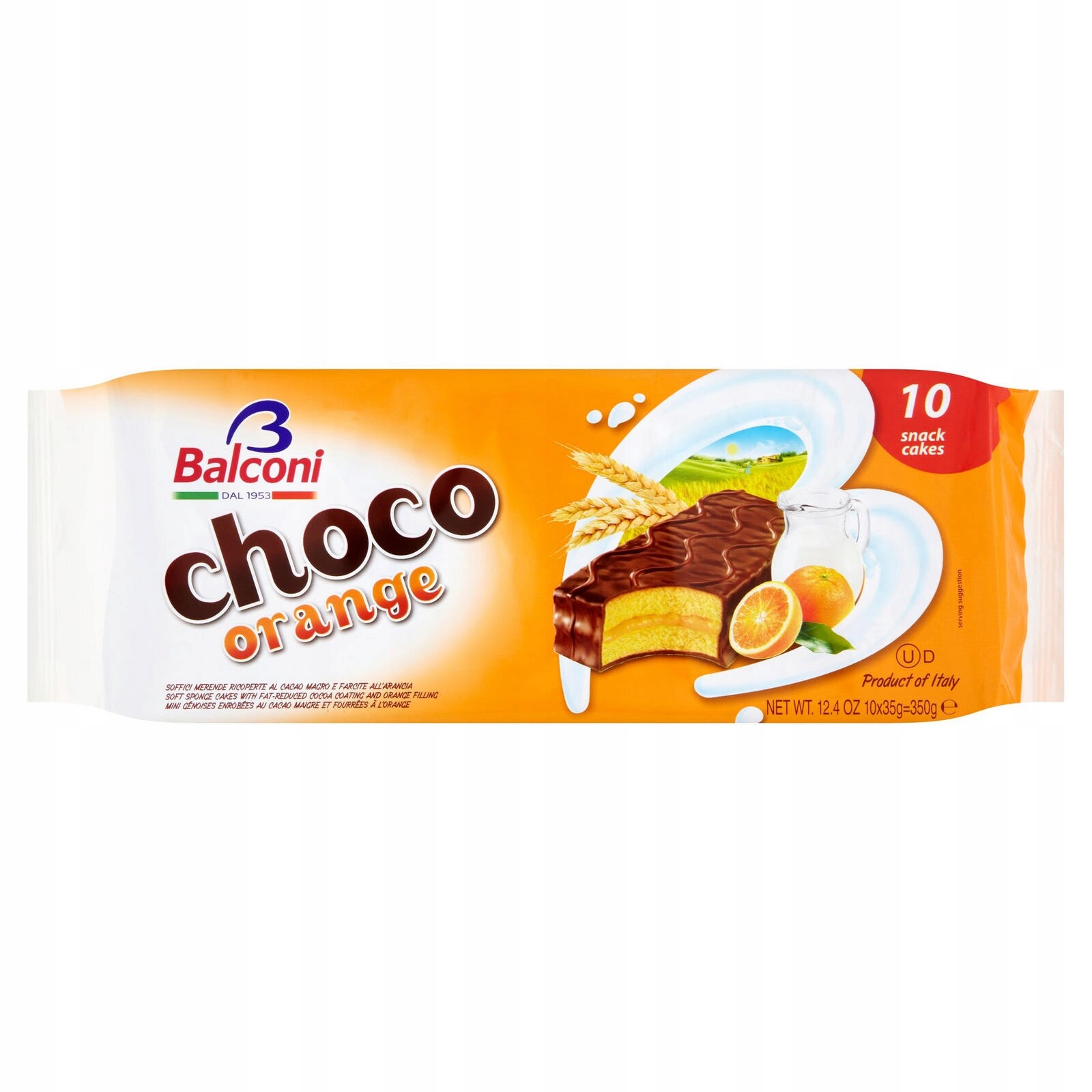 4 x dortíky s pomerančovou náplní 350 g 10 Ks Balconi