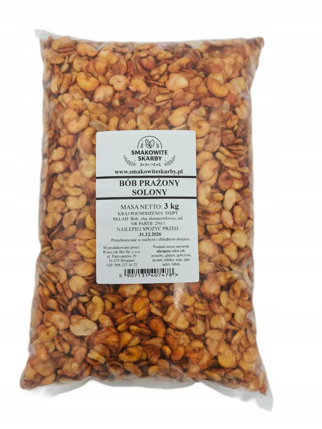 Pražený bob solený bob 3 kg Přírodní křupavá svačinka chipsy z bobu