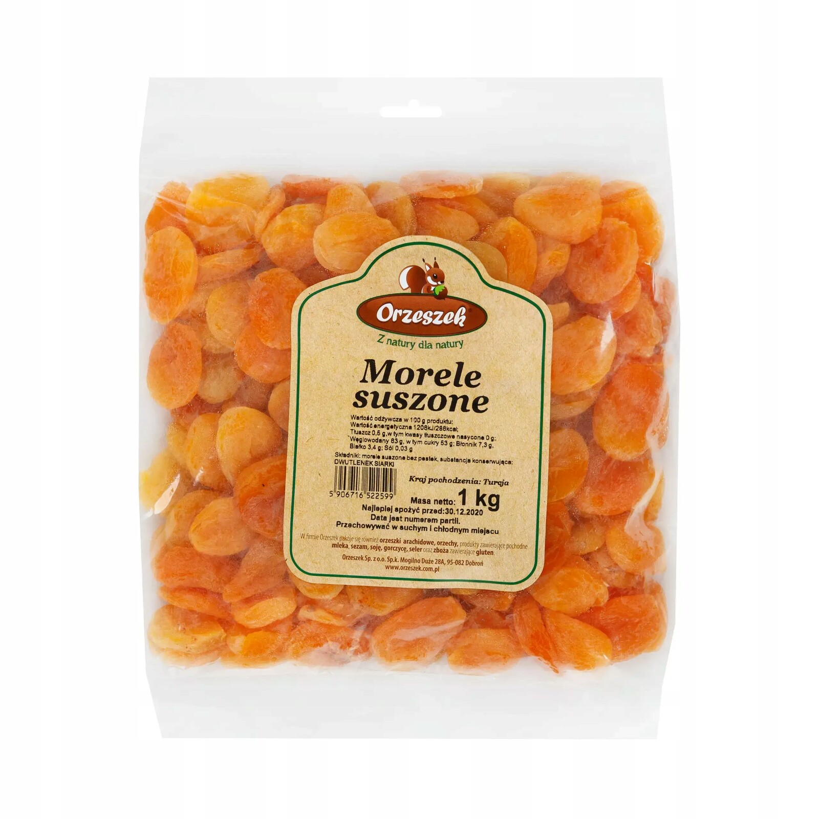 Sušené meruňky Orzeszek 1 kg