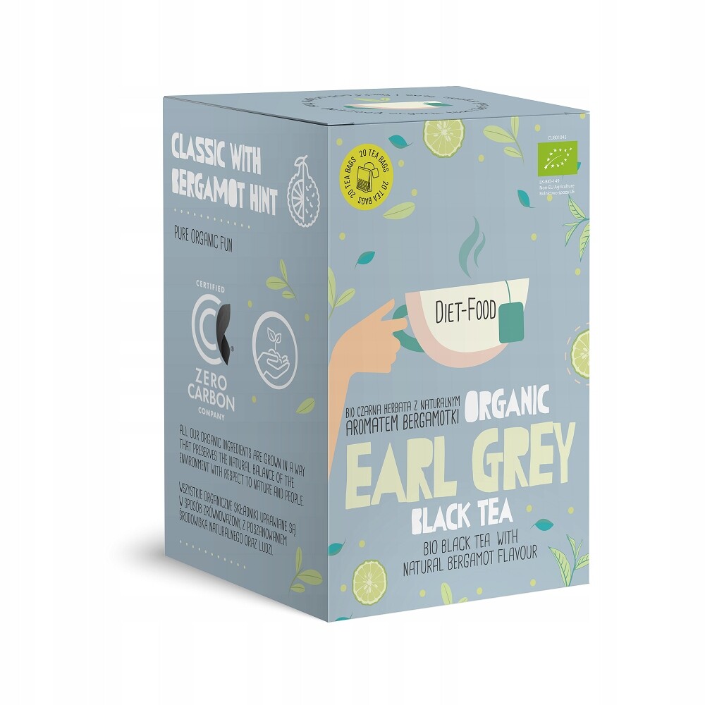 Čaj Černý Earl Grey Bio (20 x 2 g) 40 g Diet-food