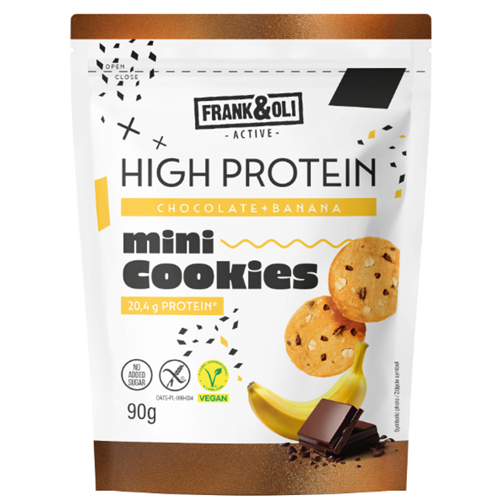 5 x Mini sušenky High Protein Banán a čokoláda 90 g