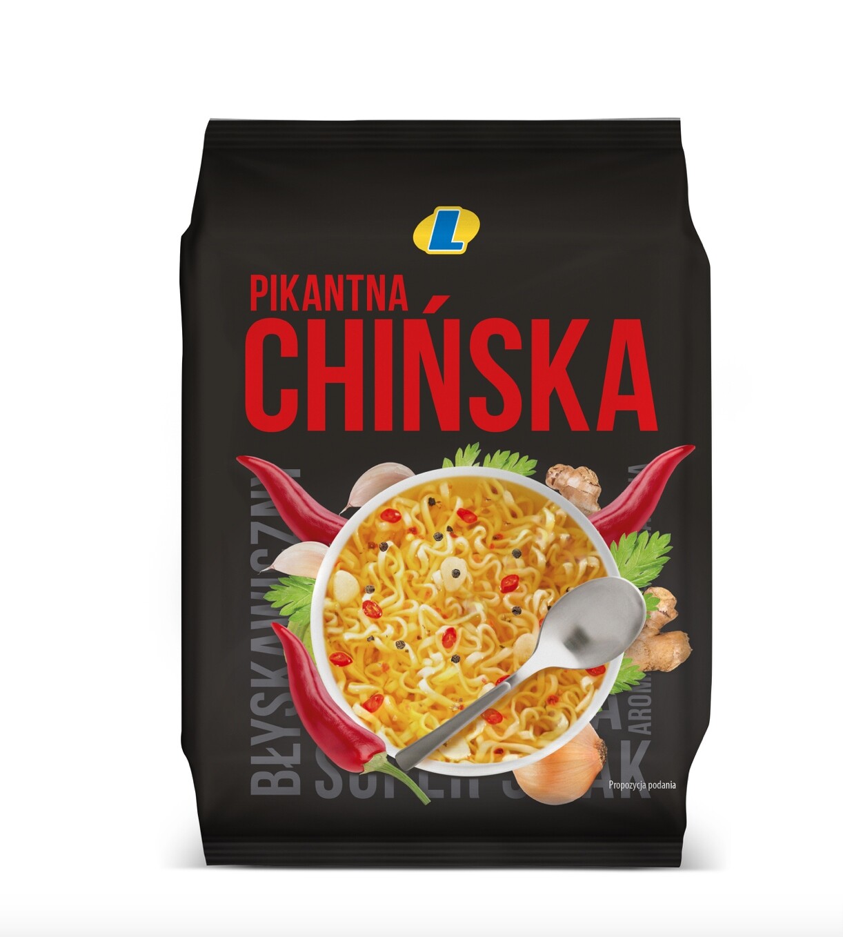 Lewiatan Instantní čínská pikantní polévka 24 ks 60 g instantní oběd 24 x
