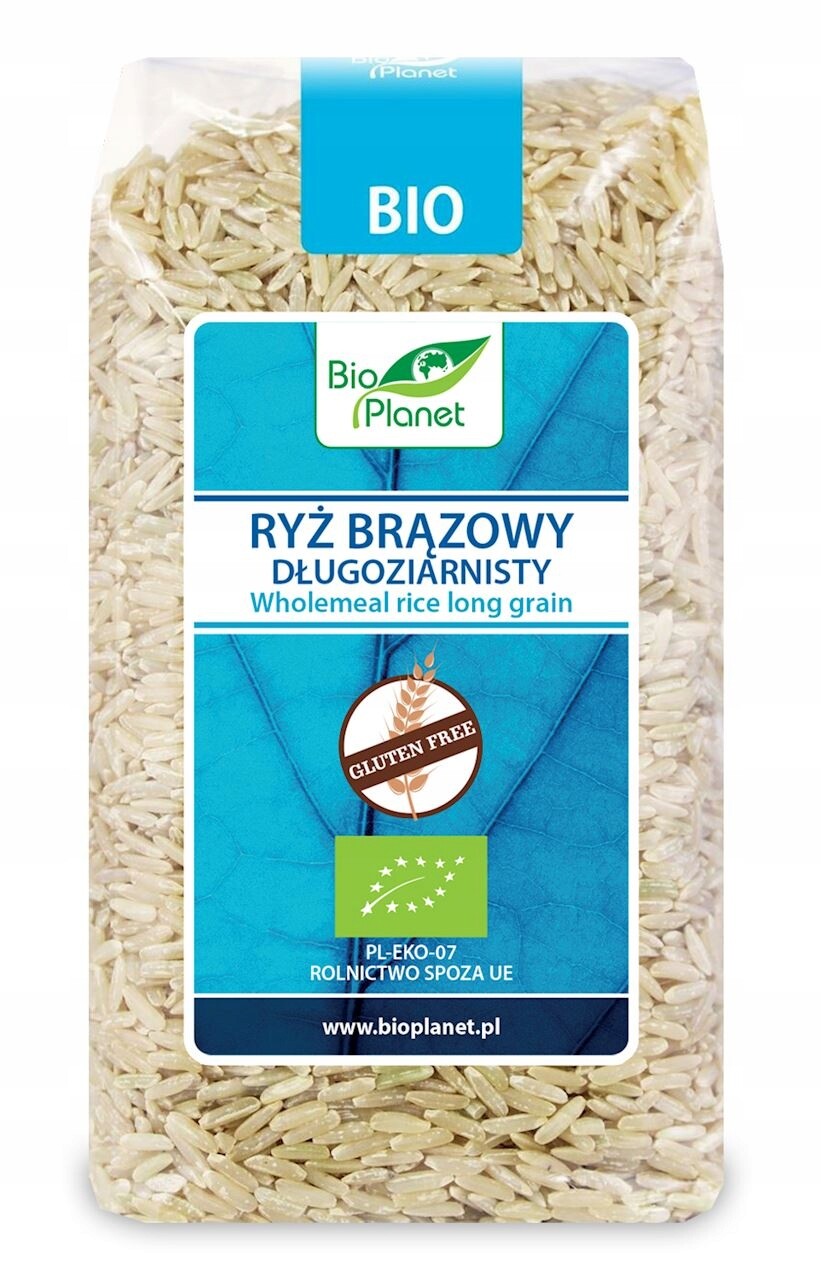 5X Bio Planet Dlouhozrnná hnědá rýže bez lepku Bio 500 g