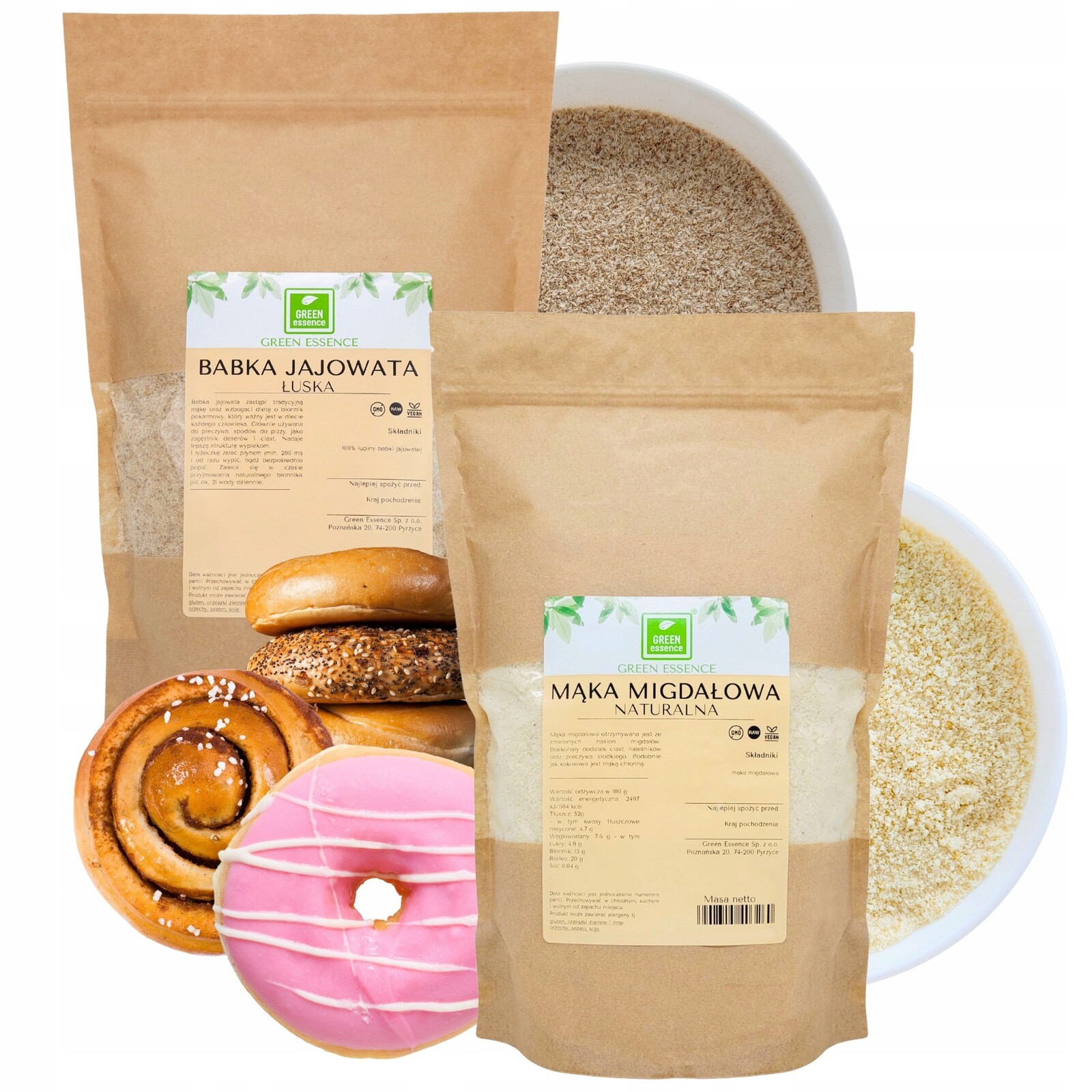 Keto Set mandlová mouka jitrocel vejčitý slupka 2 x 500 g mleté mandle