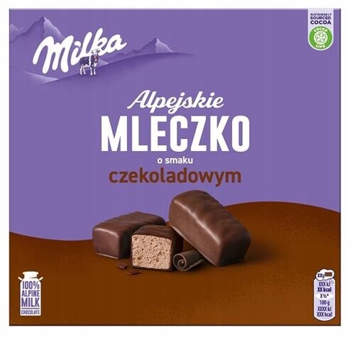 Milka Alpské čokoládové mléko 330 g Ptačí mléko x 6 ks