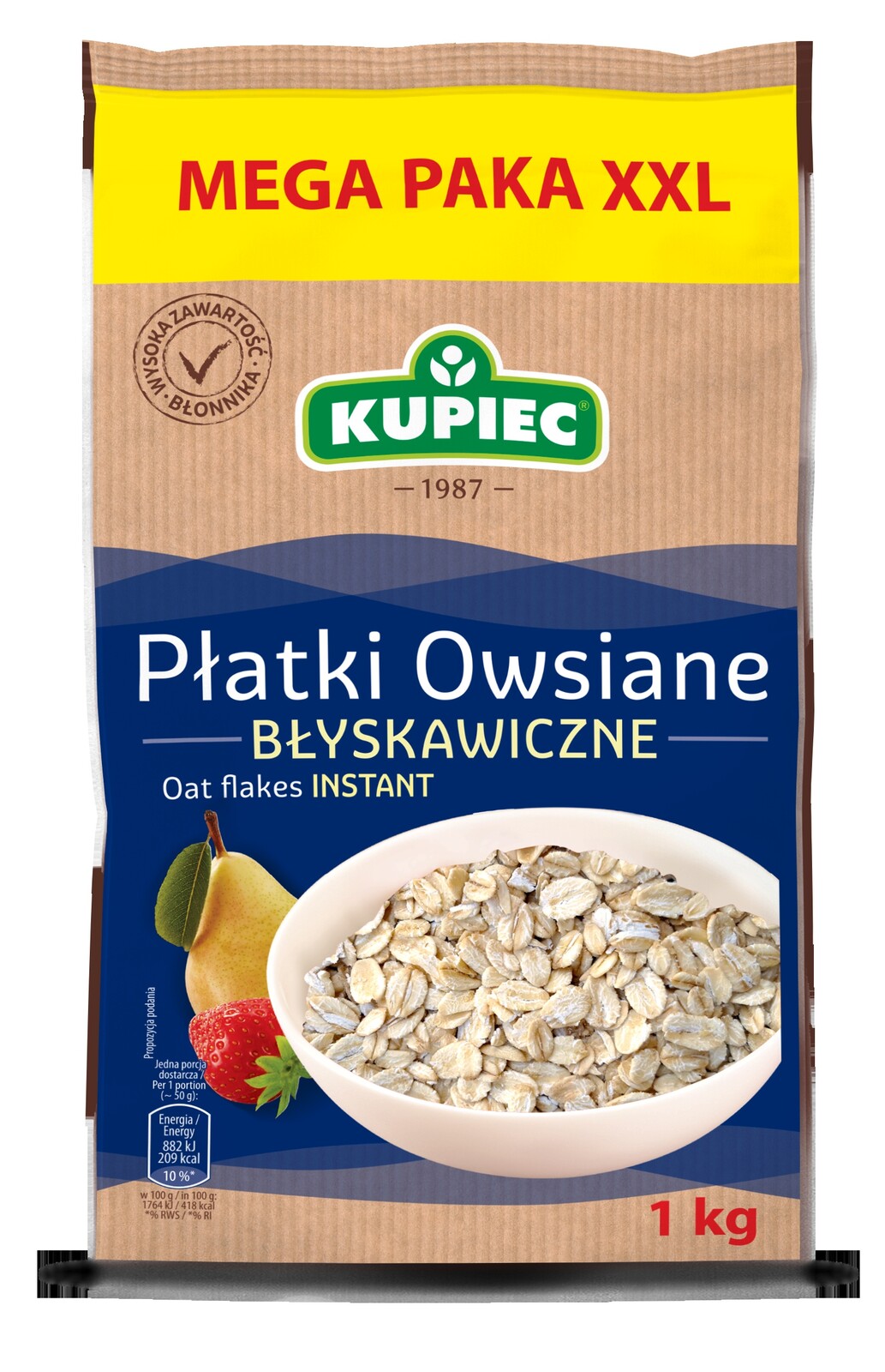 5 x Ovesné vločky instantní 1 kg
