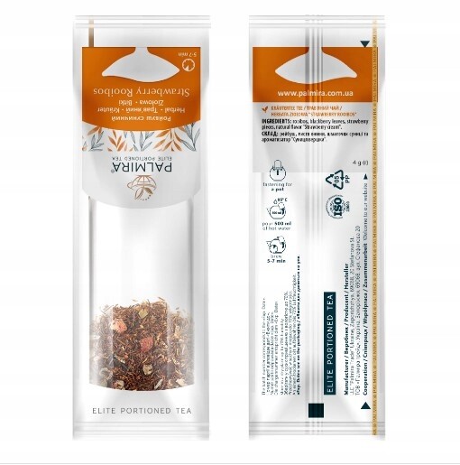 Čaj s jahodou v sáčcích Palmira Strawberry Rooibos 10 ks