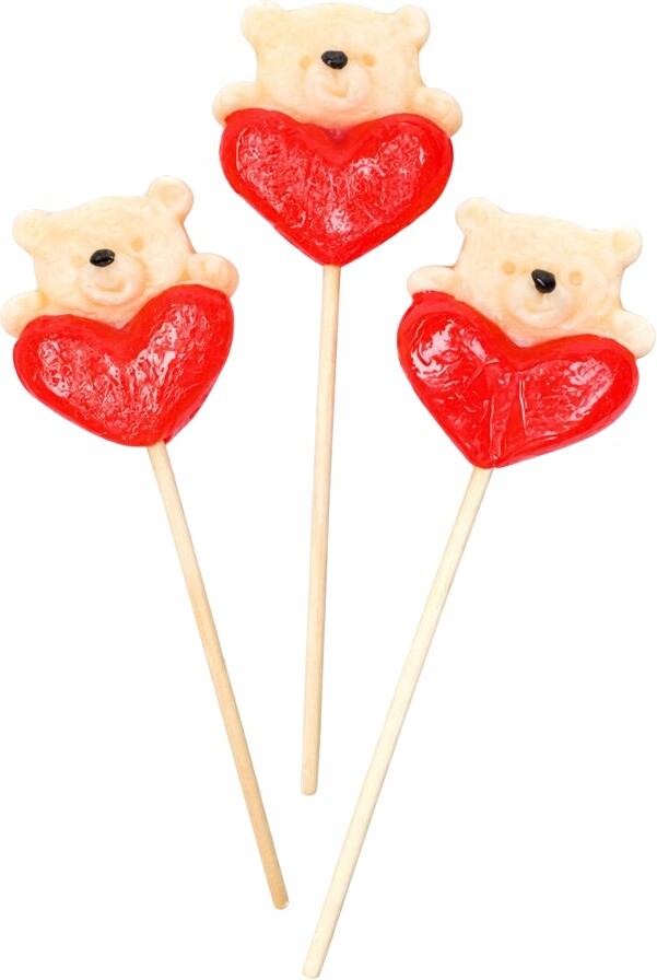 Lízátko Medvídek se srdcem Ideální na Valentýna 40 g 24 kusů
