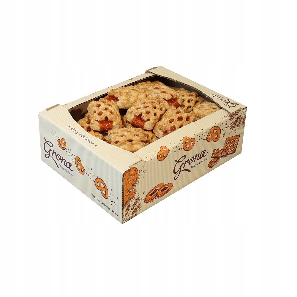 4x Grona Francouzské sušenky Deja Vu Ovocná náplň Křehké sušenky 600G