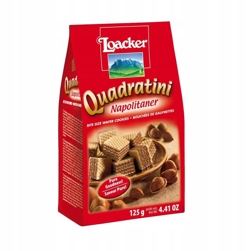 4x Oplatky Quadratini Napolitaner 125 g Loacker