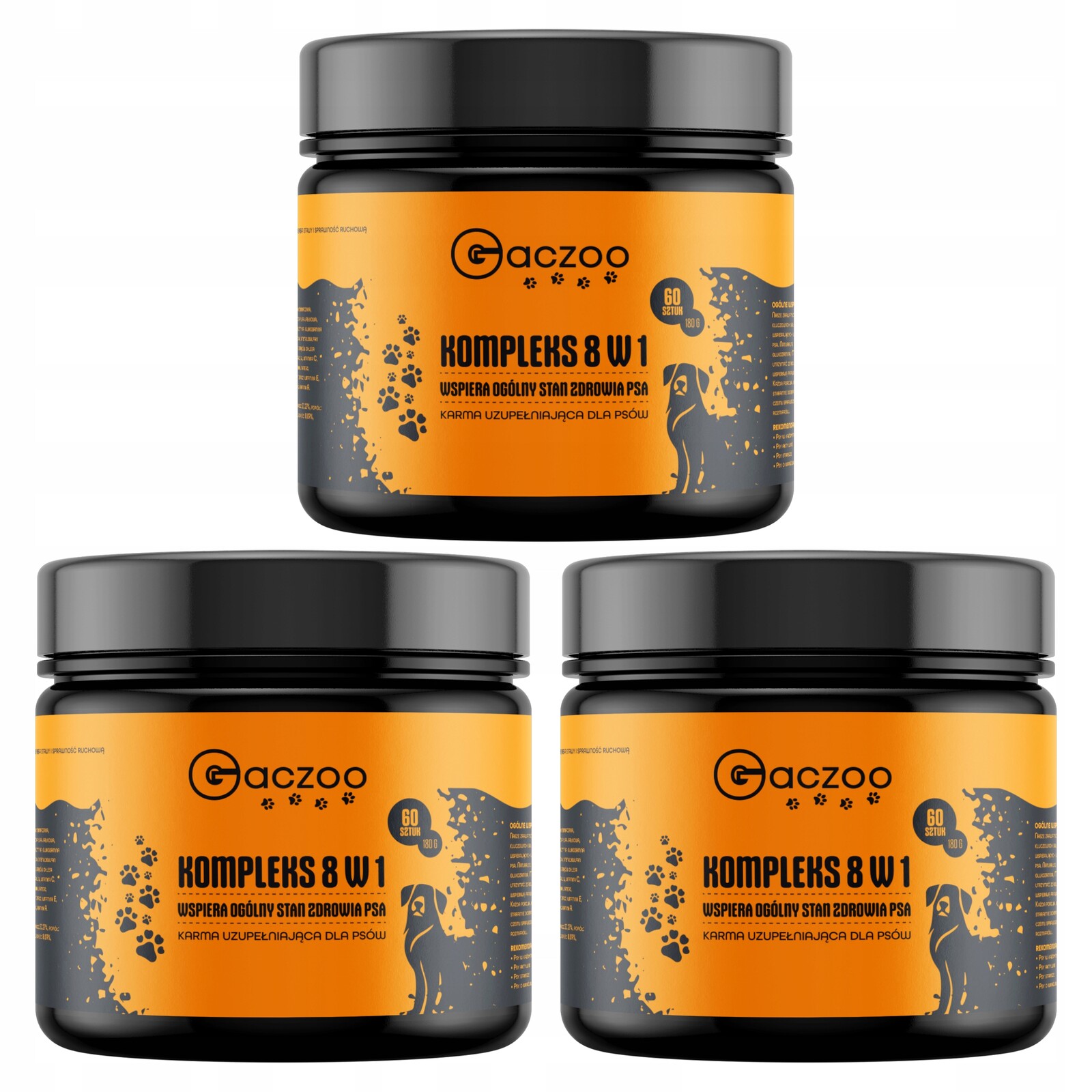 Doplněk pro psa Gaczoo Komplex 8 v 1 180 ks 3 x 180 g zdravá lahůdka