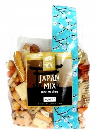 4x Krekry Arare, snack mix Japan 150 g Golden Turtle Brand