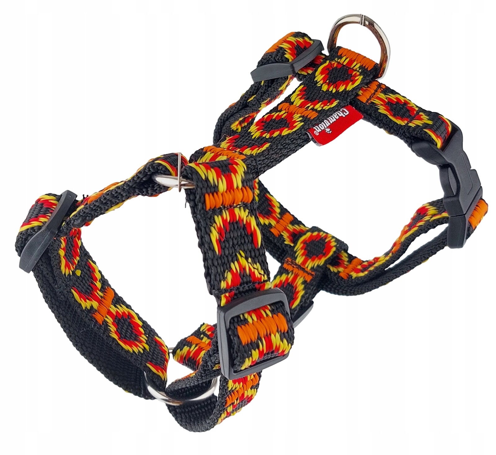 Champion Postroj pro velkého psa Regulovatelná páska Guard 110 Černá Aztek