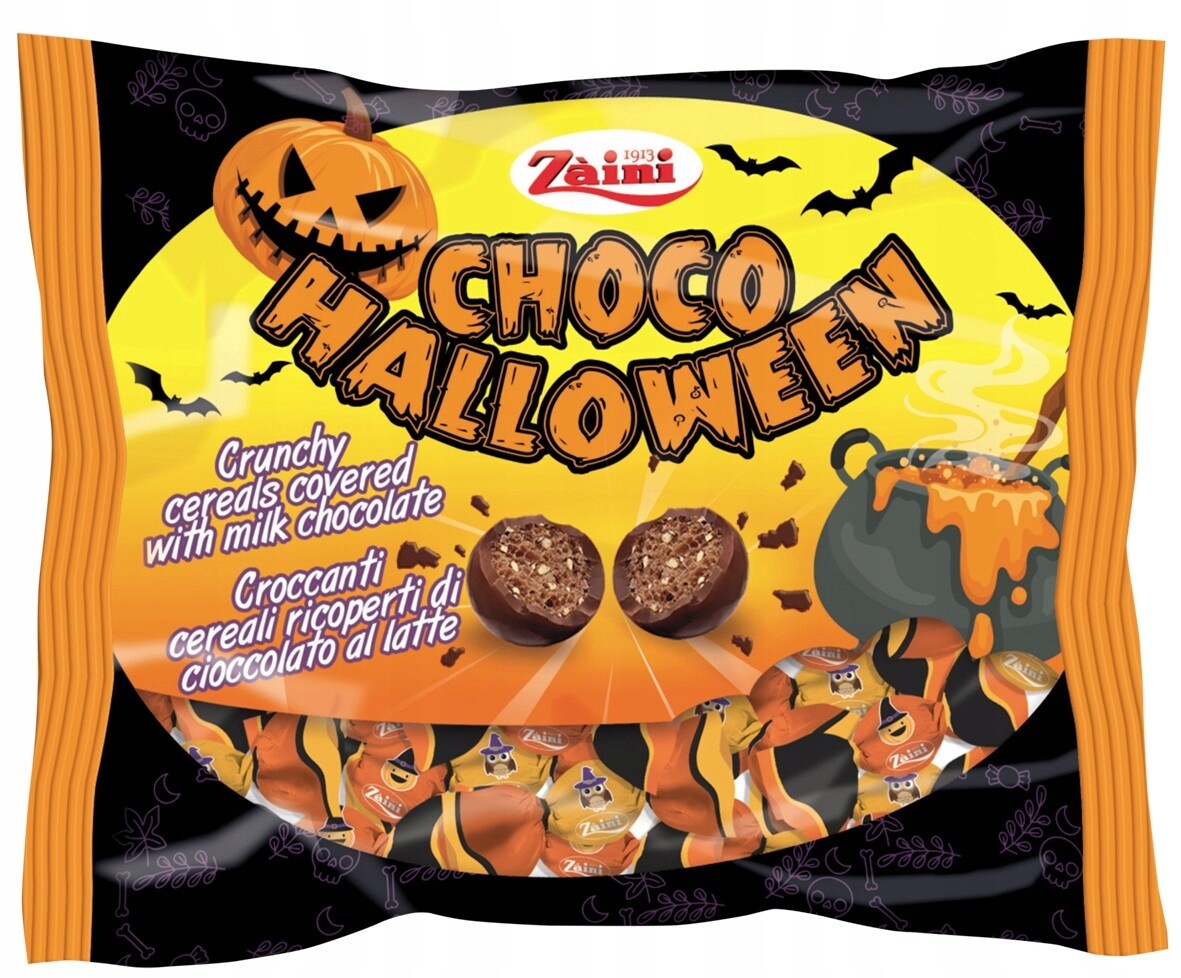 4x Choco Halloween Křupavé Čokoládové Bonbóny 125G