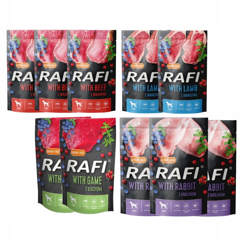 Dolina Noteci Rafi Krmivo mokré pro psa mix chutí 10 x 500 g