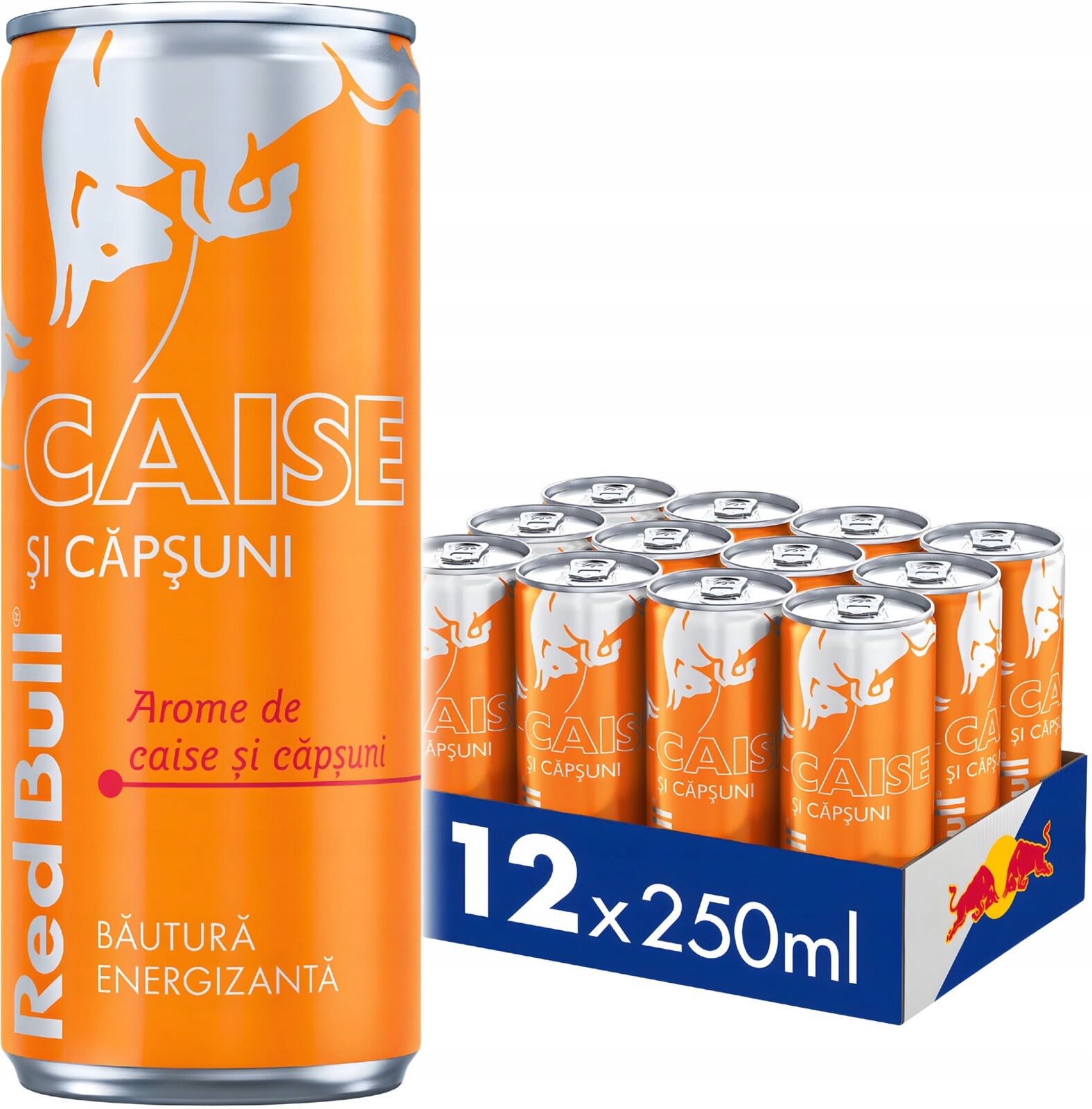 Red Bull Bautura Arome De Caise Si Capsuni 12×250ml