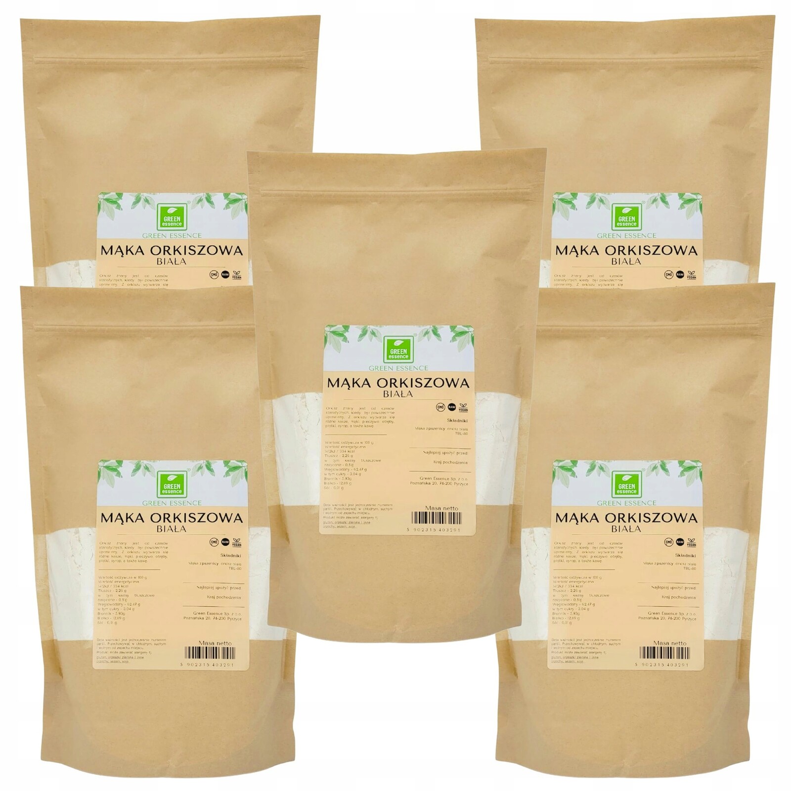 Špaldová mouka světlá 5 kg Přírodní bílá, čerstvá, jakost na chléb a do těsta