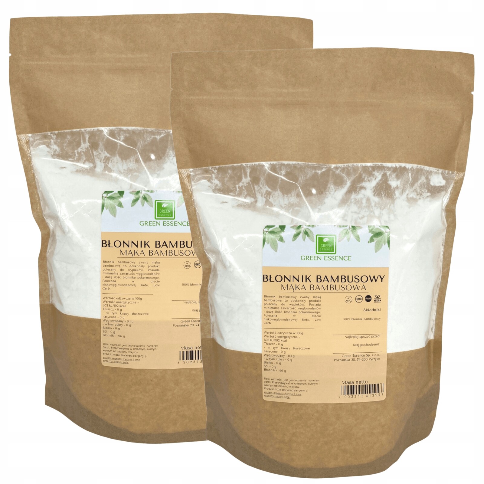 Vláknina Bambusová mouka 1 kg Keto dieta Přírodní Bf 200 Kvalita