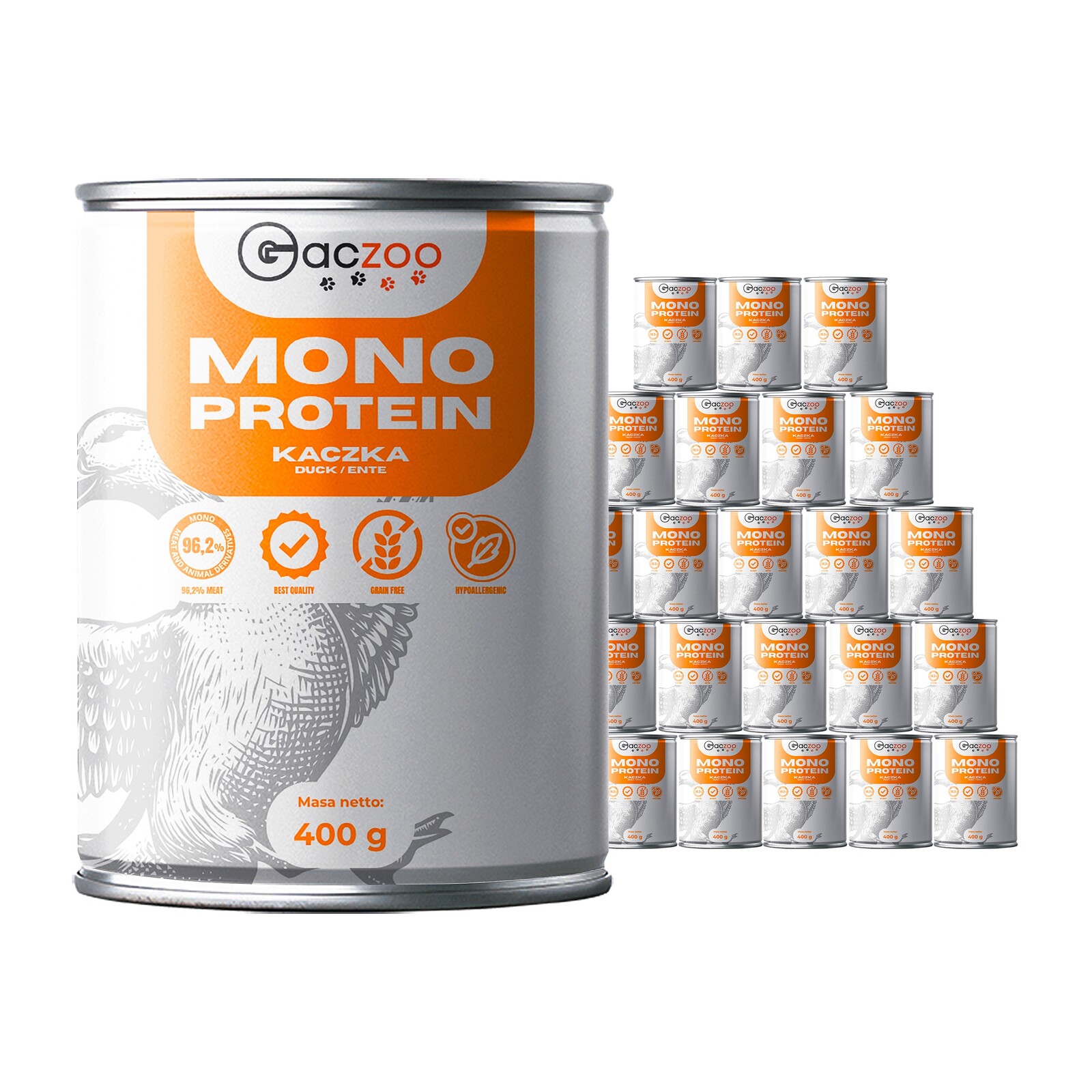 Krmivo pro psy Gaczoo Mono Protein Kachna 24 x 400 g hypoalergenní