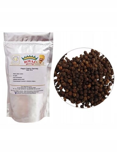 6x Royal Brand pepř Černý Zrnitý Aromatický Třída 1 Velmi Dobrý100g