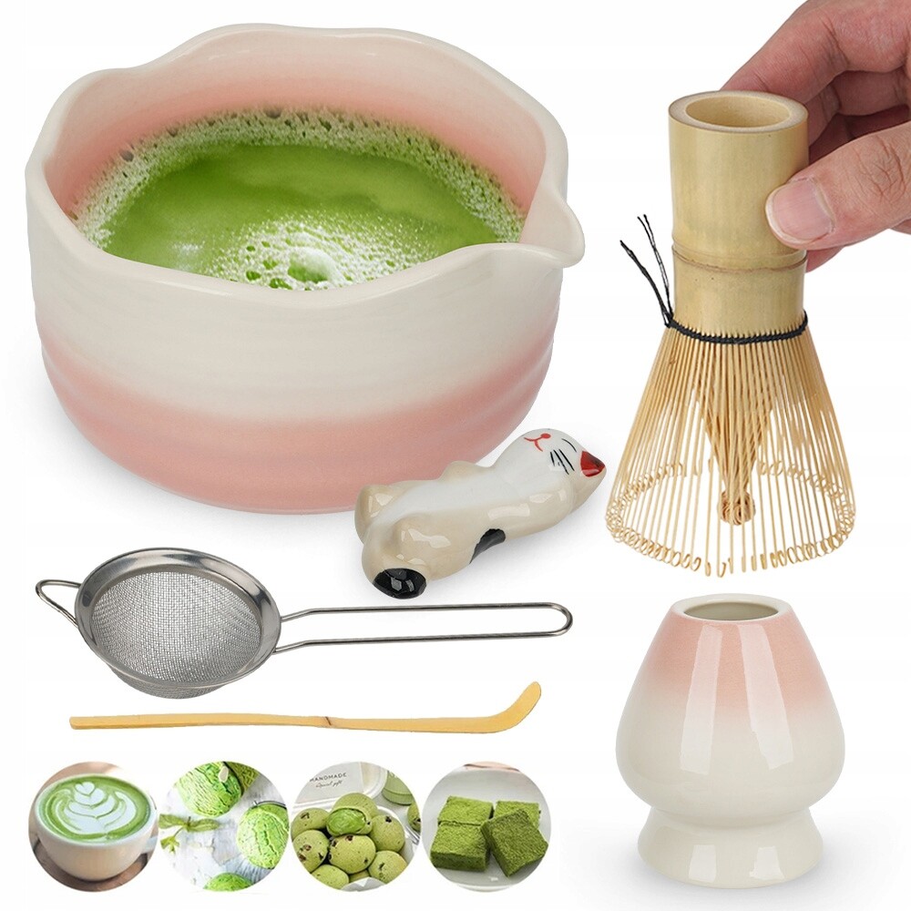 Matcha Sada 6 Ks Keramická Růžová, Snadno Se Čistí