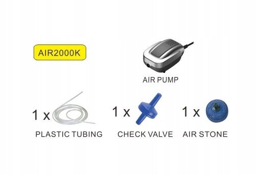 Provzdušňovací Sada Pro Akvárium, Hadička, Kamenný Ventilek Resun