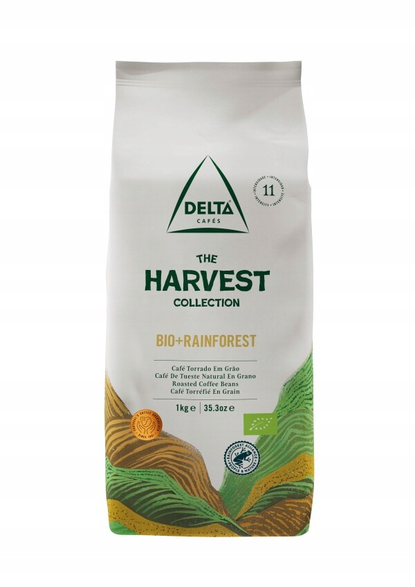 Káva zrnková Harvest Colection BIO+Rainforest tradičně pražená kg Delta
