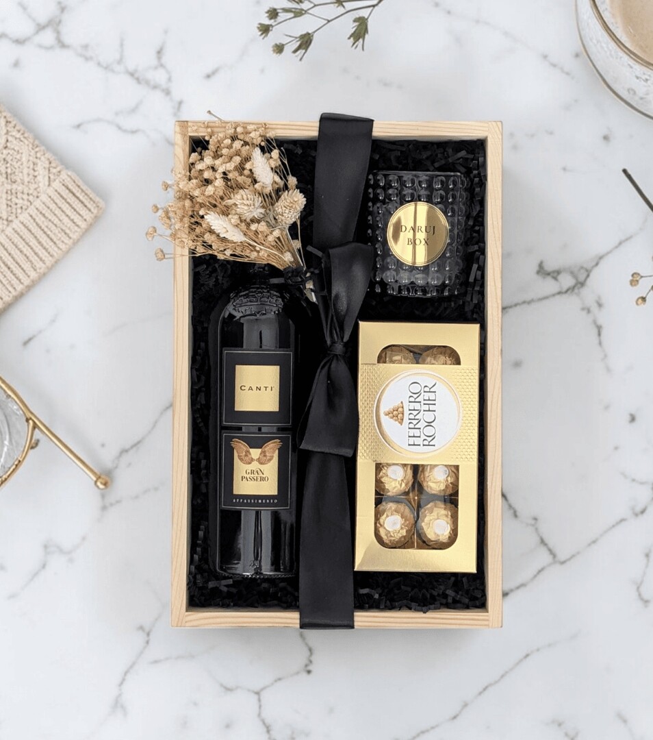 Dárkový box s červeným vínem – Gran Passero Gold