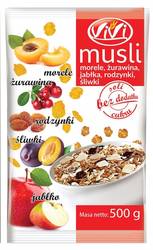 5X VIVI Musli polské ovoce 500 g