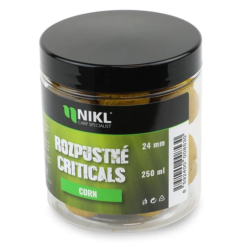 Nikl Rozpustné Criticals boilie Corn 250ml - 14mm